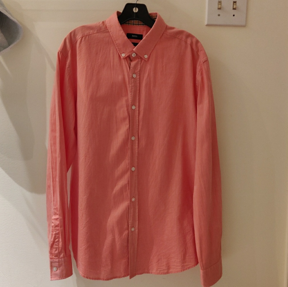 Boss Hugo Boss mens cotton button down xl